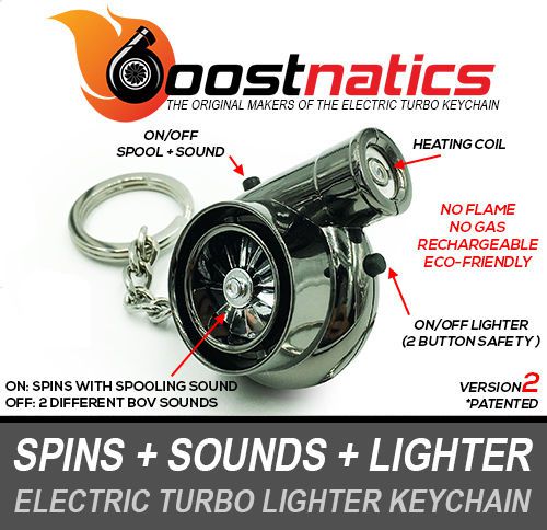 Boostnatics rechargeable electric turbo lighter v2 - black