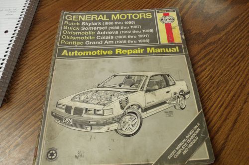 General motors repair manual buick skylark 1986-1993 buick somerset 1985-1987