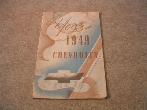 Original 1949 chevrolet owners manual chevy book guide