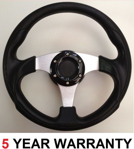 Sport race steering wheel fit momo omp sparco boss kit 300 mm 12 &#034; inch new silv