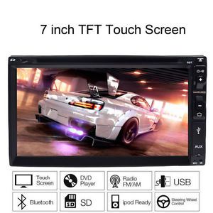 Double 2 din 7&#034; car dvd mp3 player touch screen in dash stereo radio receiver bt