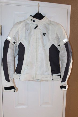Rev&#039;it airwave women&#039;s motorcycle polyester jacket s in white/anthracite