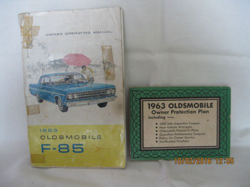 Vintage 1963 oldsmobile f-85 owner&#039;s &amp; warranty manuals, factory original,