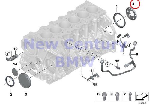 Bmw genuine engine block mounting parts reluctor e70n e71 e82 e84 e88 e90n e92n