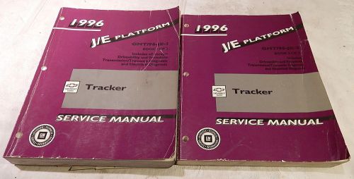 Gm genuine shop mechanics chevrolet geo tracker 1996 service manuals set of 2