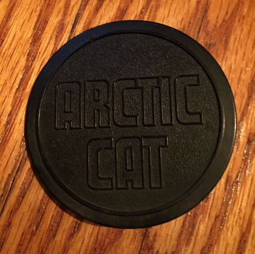 Vintage artic cat plastic black emblem 0106349 snowmobile 3 1/4&#034;