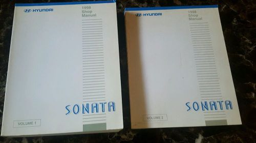 1998 hyundai sonata shop manual set