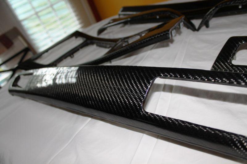 Bmw real carbon fiber  e92 2 door oem interior trim refinished--carbon fiber