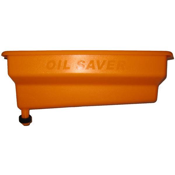 Oil saver bottle drain funnel pan - orange. reclaims motor oil saves you money!