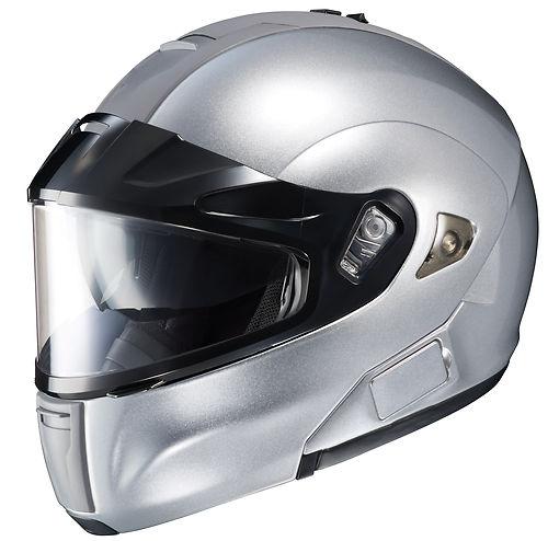 Hjc is-max bt bluetooth modular full face snowmobile helmet silver xxx-large