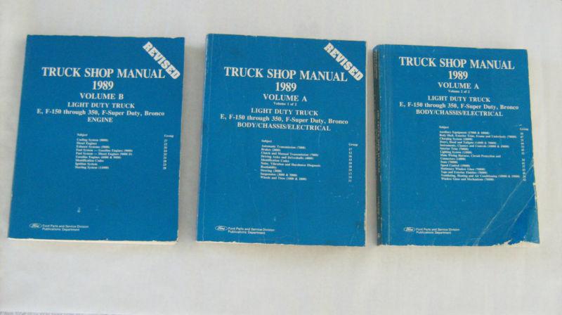 1989 ford truck factory shop manual