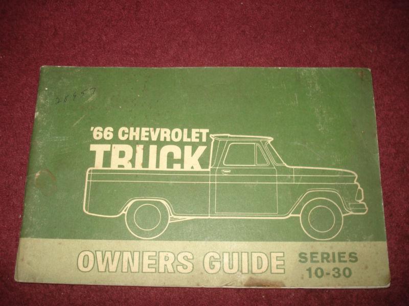 1966 chevrolet truck owner's manual / owner's guide /  well-used original!!!