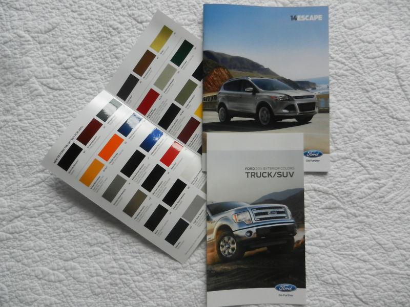 2014 ford escape s/se&titanium models 34 page dealer brochure + paint chip card