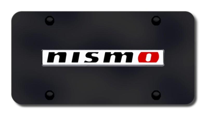 Nissan nismo name non-reverse chr/blk license plate (red 'o') made in usa genui