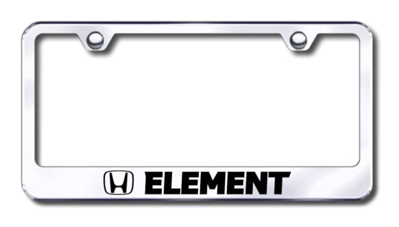 Honda element  engraved chrome license plate frame made in usa genuine