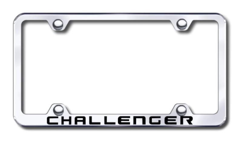 Chrysler challenger wide body  engraved chrome license plate frame -metal made