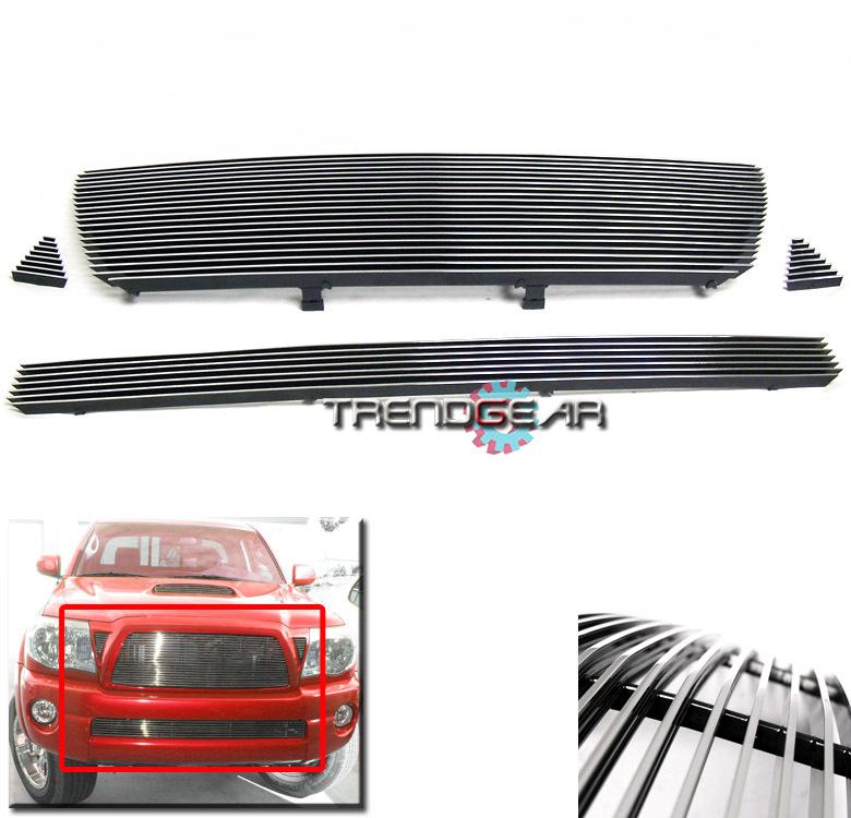 05-11 toyota tacoma truck upper+bumper billet grille 06 07 08 09 10 stainless
