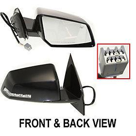 Power heated side view door mirror assembly passenger's right manual fold