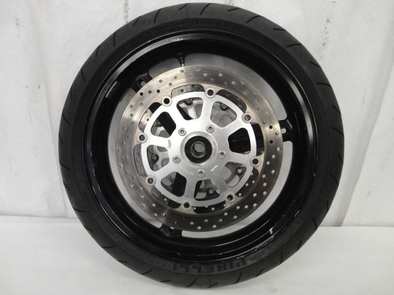 2000-2003 suzuki gsx-r600 gsx-r750 front wheel, rim, tire, rotors, & axle 3162
