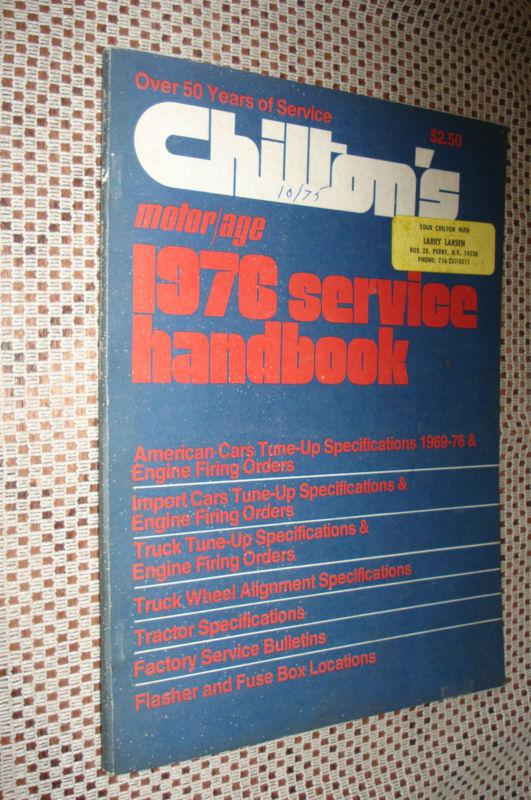 1976 chiltons service handbook shop chevy ford dodge foriegn & more 69 70 