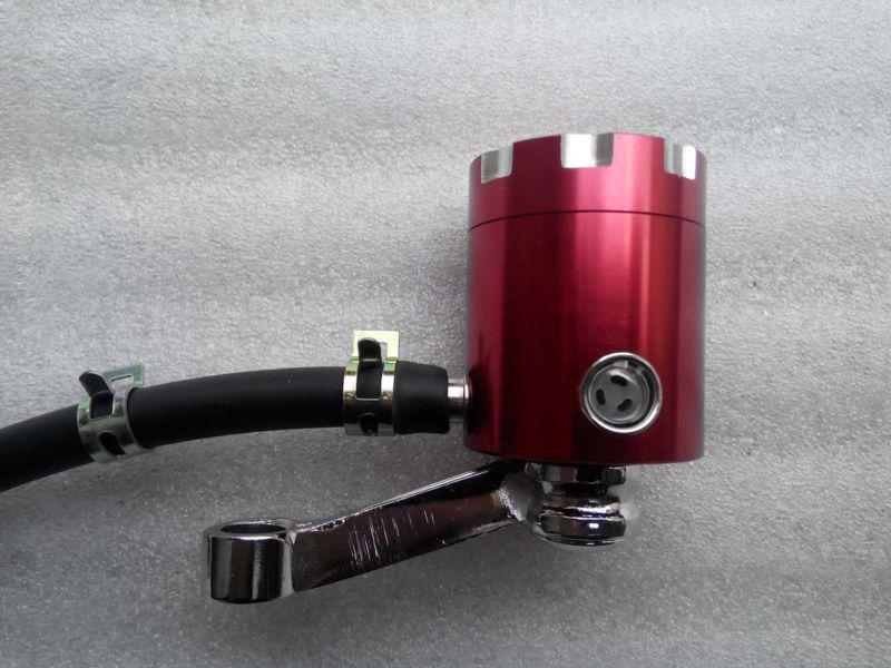 Red cnc motorcycle master cylinder fluid oil reservoir front brake clutch tank 