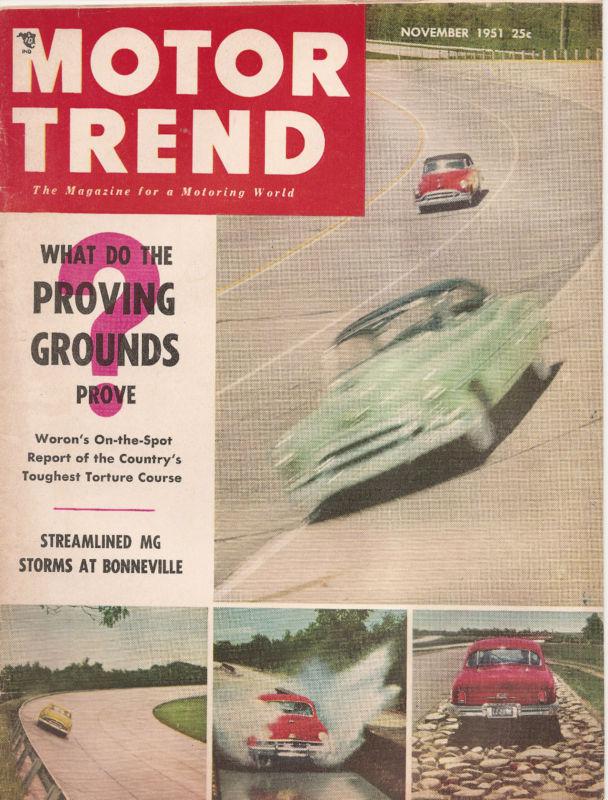 1951 motor trend magazine nov - stutz dv32 make a fiberglass car