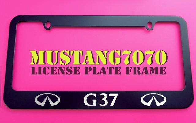1 brand new infiniti g37 black metal license plate frame + screw caps