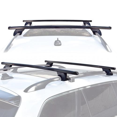 Universal roof rack cross bar rail pair car wagon suv luggage rooftop horizontal