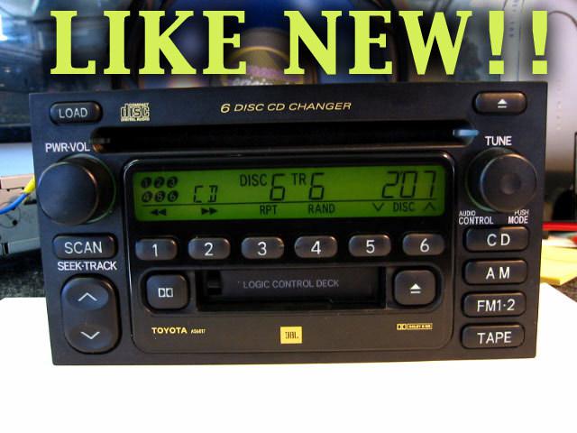 Toyota jbl 6 cd disc changer radio camry tundra 4runner 861200c040 8612008130 