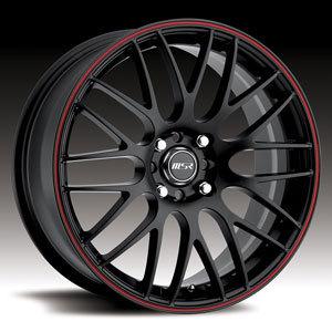 18" msr 045 black red & 225-40-18 tires bmw 1 series 3 series z3 z4 wheels rims