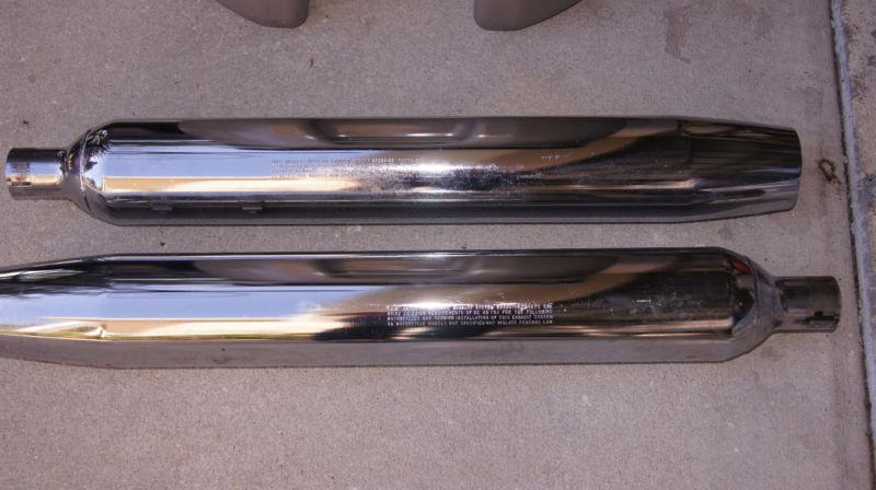 Harley davidson exaust system left & right mufflers 65538-95 & 65539-95 