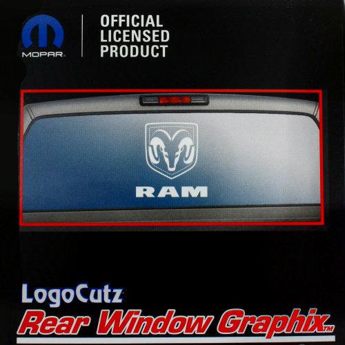 Big dodge ram white vinyl decal emblem graphic sticker for car-truck rear window