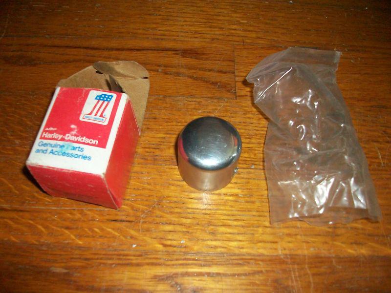Harley davidson nos front axle nut cover 43896-56  49-up