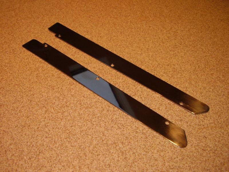 Triumph tr3  tenon plates for windshield  (pair)  polished stainless steel