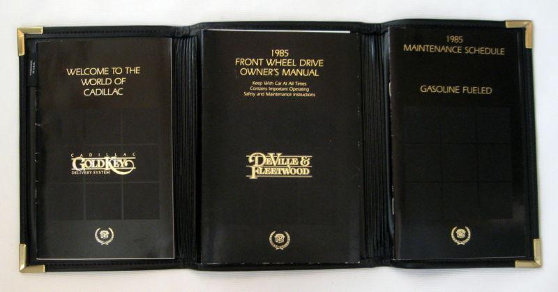 Cadillac coupe deville fleetwood 1985 original owners manual complete portfolio