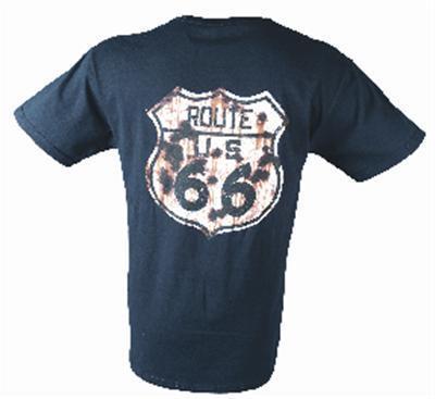 Genuine hotrod hardware t-shirt cotton black route 66 logo men's 2x-large each