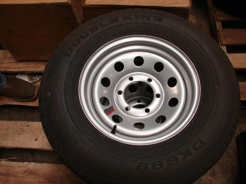 15" utility boat trailer wheel tire new  s/mod 6  lug 225r