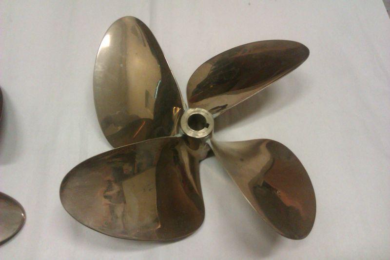 Vintage 4 blade brass prop propeller 14 l 18 1 1/8  635403 real nice