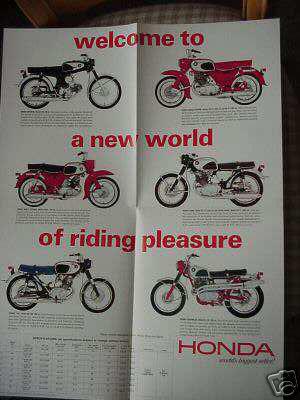 1965 honda choose a champ sales brochure motorcycle with super 90 ( s-90 )