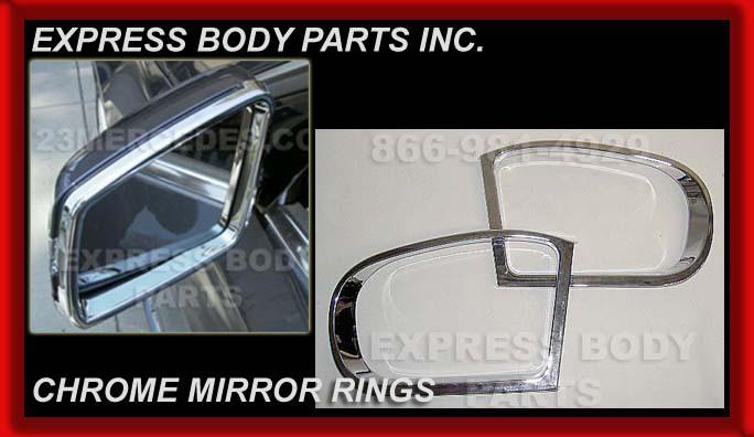 2000-2002 2001 w220 s500 s430 s55 mirror rings chrome trim side view around 