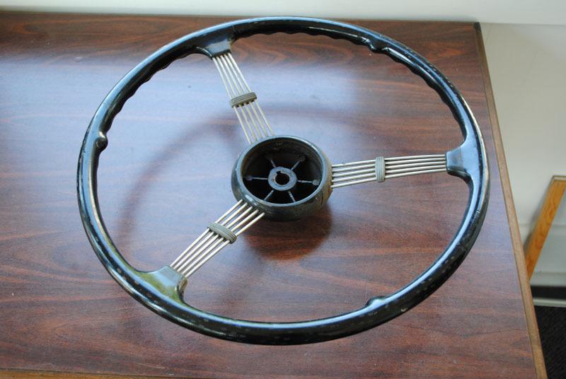 1937 ford steering wheel - nice condition,  no visible cracks