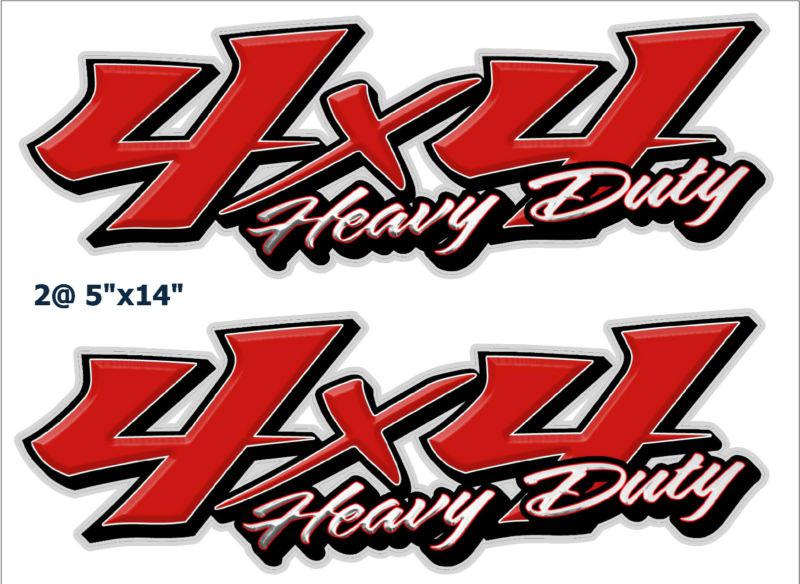 4x4 heavy duty decals - aftermarket fits chevy, ford, dodge, toyota, nissan gmc