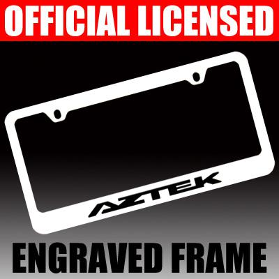Pontiac *aztek* chrome license plate frame tag holder