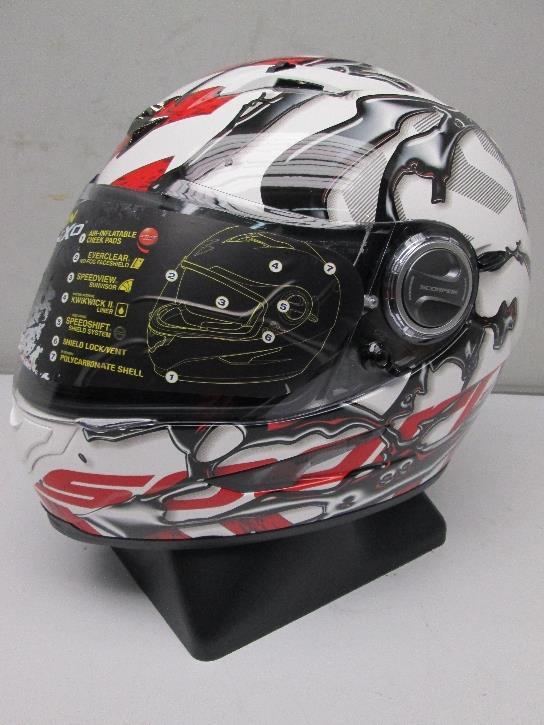 Scorpion exo-500 red oil motorcycle helmet xl