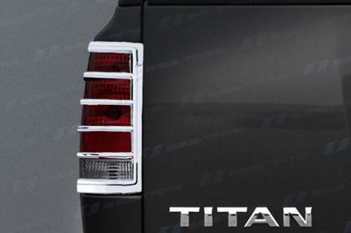 Ses trims ti-tl-115 nissan titan taillight bezels covers chrome ring trim abs