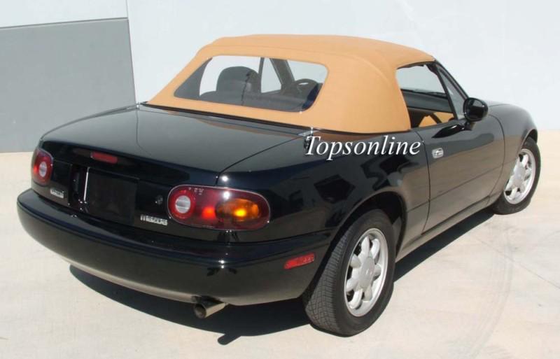 Mazda miata convertible top & vinyl window w/rain rail 1989-1997, 6yr warranty