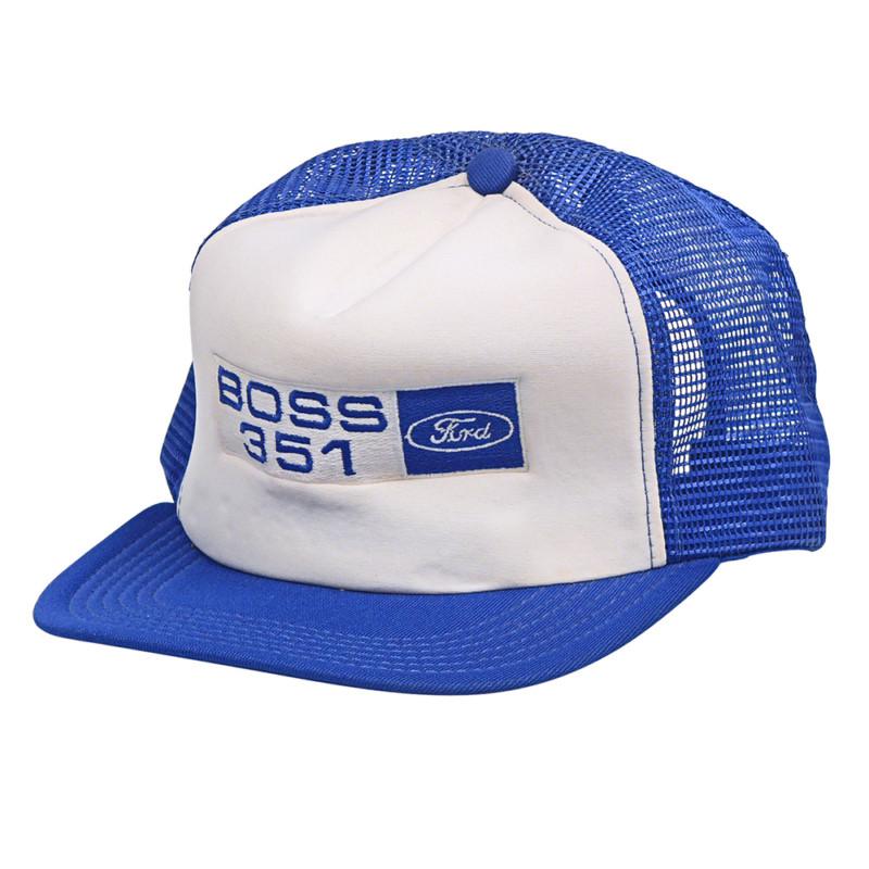 New boss 351 ford hat cap adjustable blue / white 