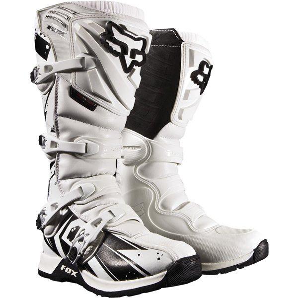 White 11 fox racing comp 5 undertow boots