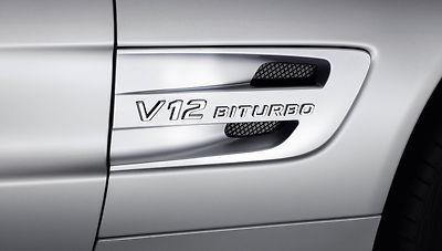 Mercedes benz "v12 biturbo" ebblem - factory oem item - add some flair!