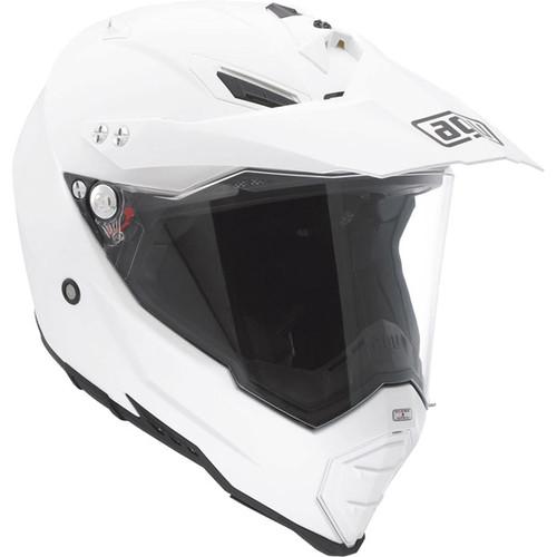 New agv ax8ds dual-sport-evo helmet, gloss white, small